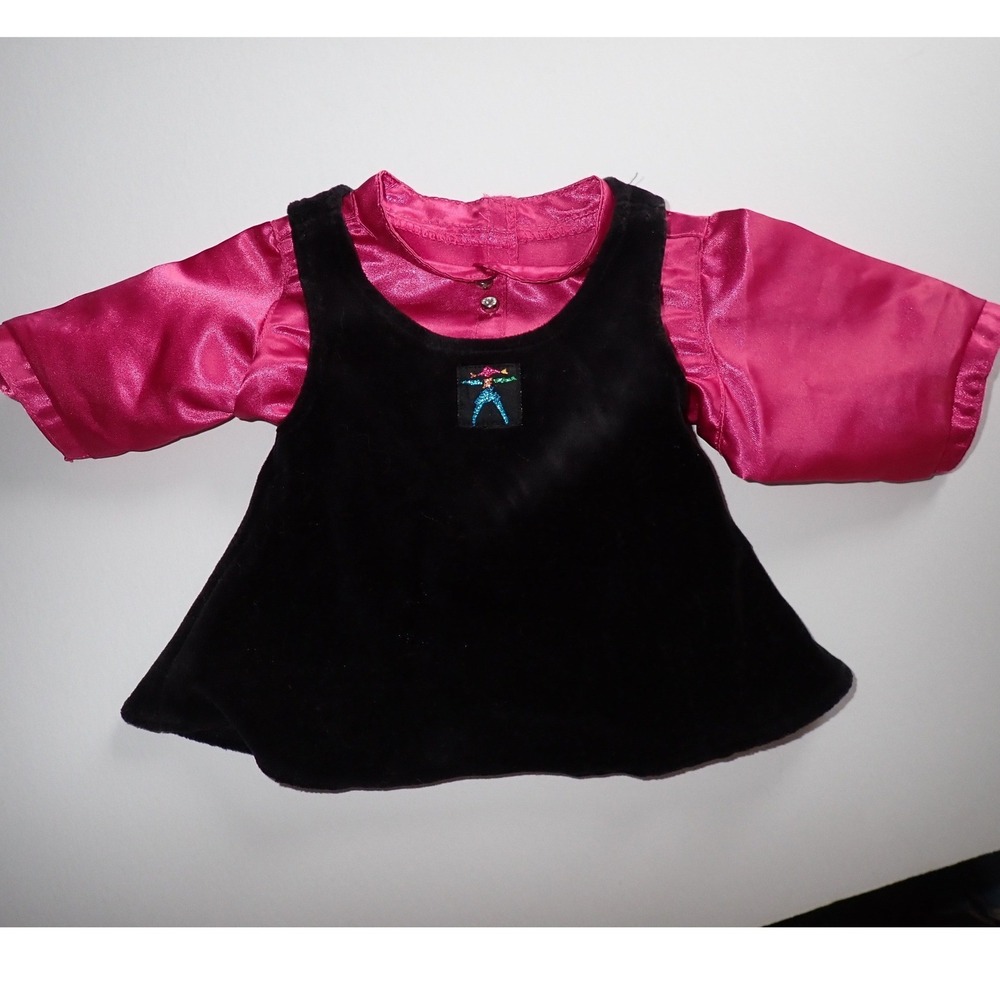American Girl Pleasant Company Miss AG bear Soft N Shiny Dress Black Retired